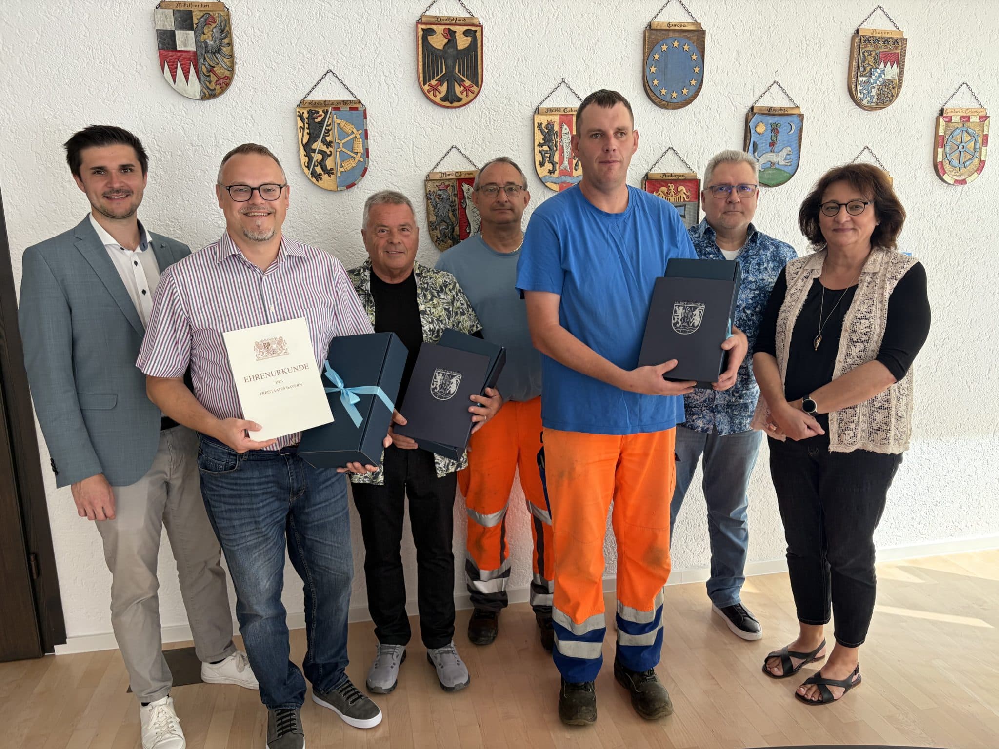 Markt Eckental ehrt mehrere Jubilare